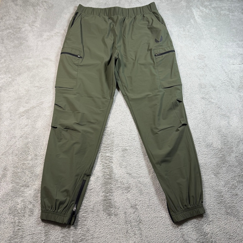 ASRV Tetra-Lite Standard Zip Jogger Mens Medium Olive Green Cargo Gym DSG-0656